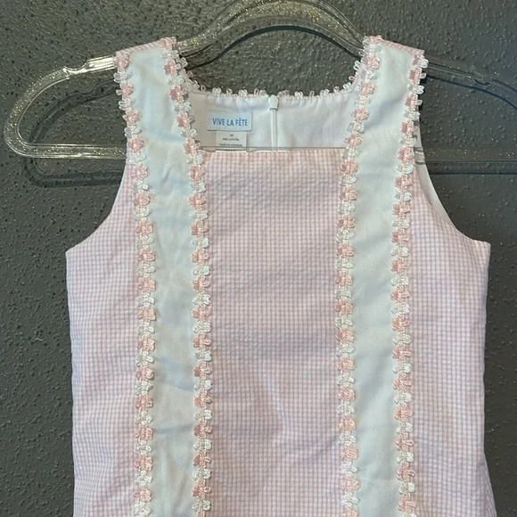 Vive La Fete Pink Gingham Ruffle Dress